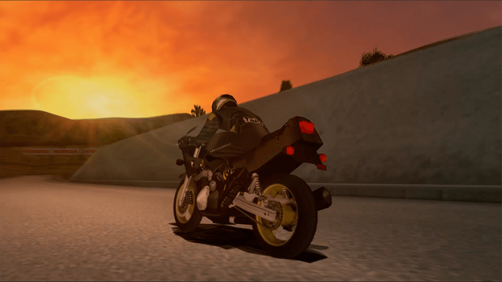 Modelo de moto en videojuego