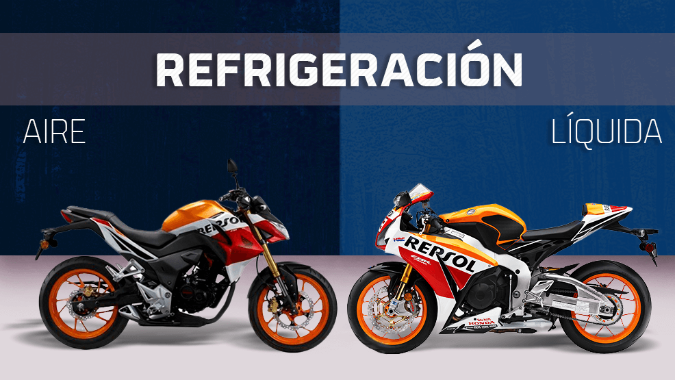 Dos motos con carenados Repsol Honda una frente a la otra