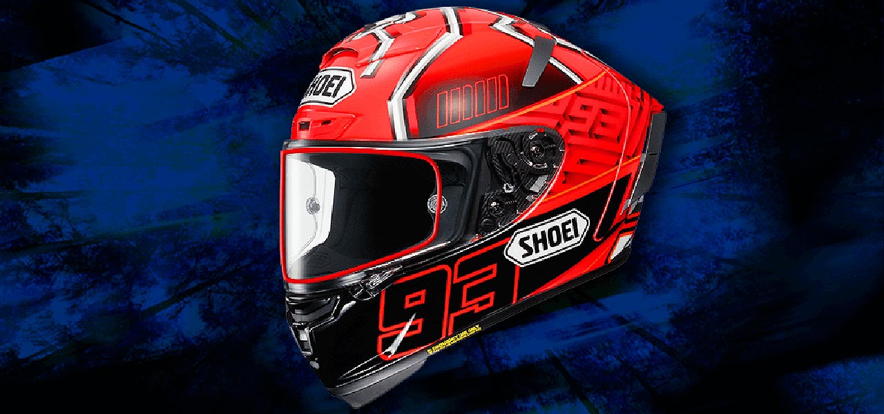 casco shoei de Marc Márquez con Pinlock