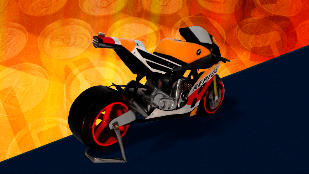 Moto de aluminio de lata