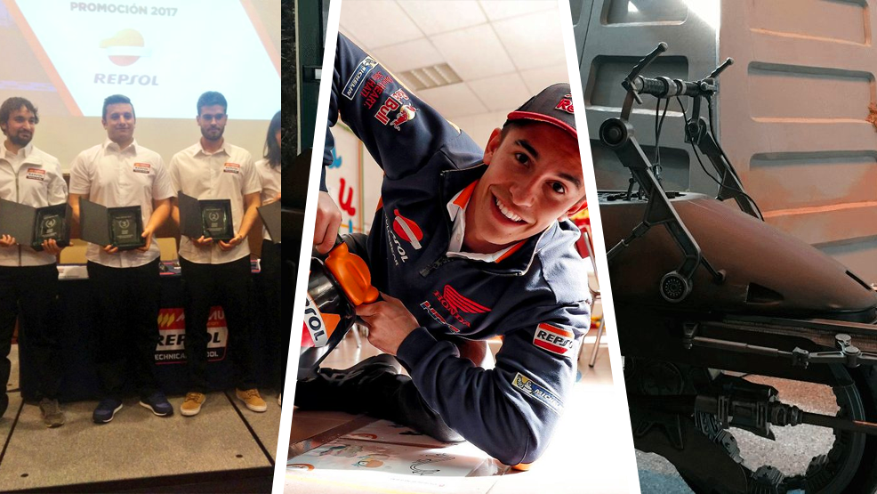 Promoción Monlau Repsol, Marc Márquez en correpasillos, moto Star Wars