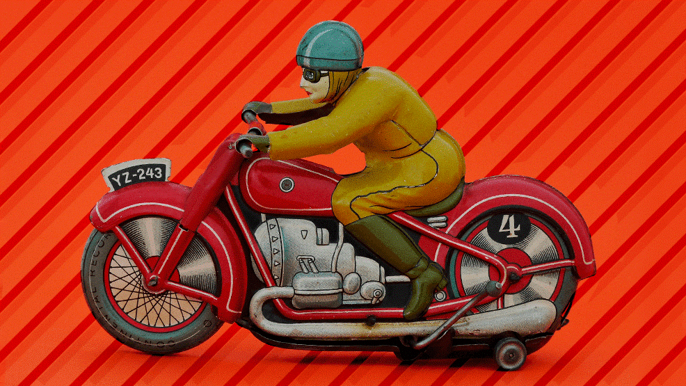 Moto de juguete de chapa